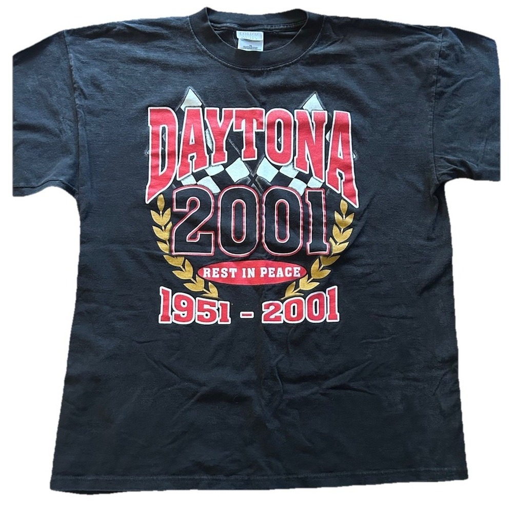 Vintage Daytona 2001 Reast In Peace Dale Earnhardt Remembrance Shirt Mens XL